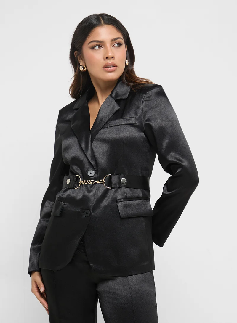 ELLA Satin Blazer & Pant Set