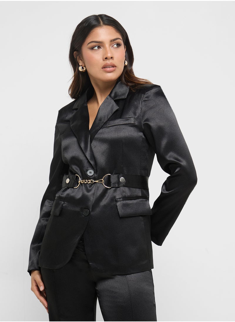 ELLA Satin Blazer & Pant Set  - Image 3