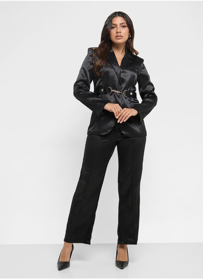 ELLA Satin Blazer & Pant Set  - Image 1