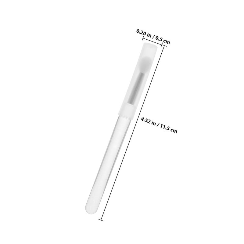 10pcs Mini Silicone Lip Brush Set Portable Lipstick Applicator Lip Balm with Lid for Travel - Image 2