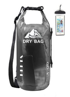 HEETA Waterproof Dry Bag for Women Men, Roll Top Lightweight Dry Storage Bag Backpack with Phone Case for Travel, Swimming, Boating, Kayaking, Camping and Beach, Transparent Black 5L - pzsku/Z95D3F718204CDFA82C2BZ/45/_/1685702709/bdcd68d1-ae21-4c93-875d-4277d89ea19a