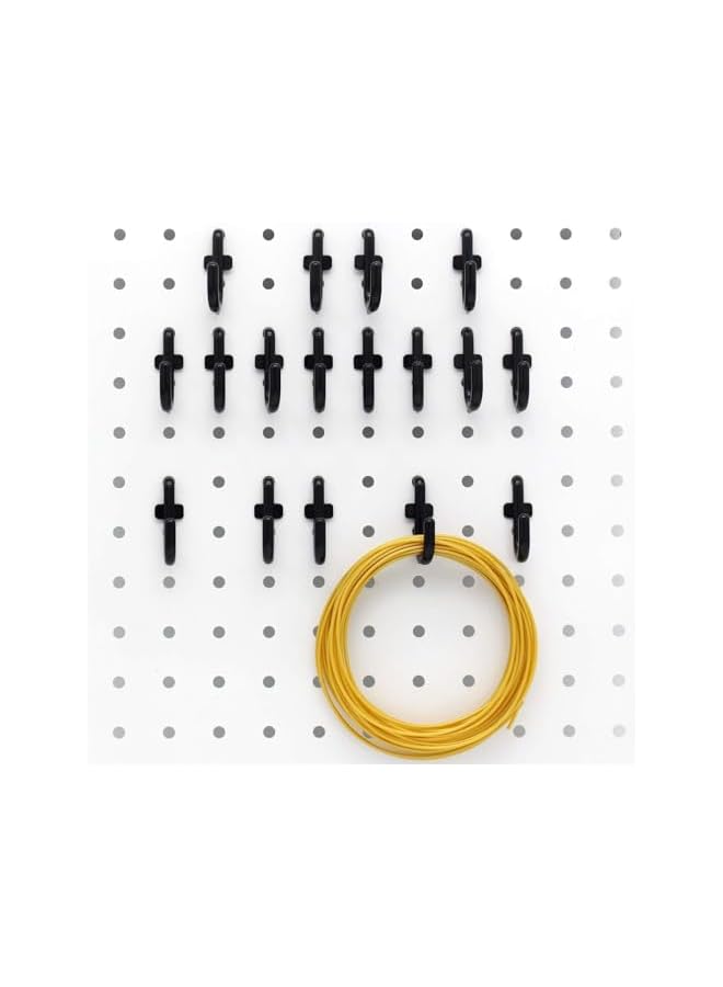 promass 100PCS Black Peg Hooks,Pegboard Hooks Kit Pegboard J Hook Assortment - Image 5