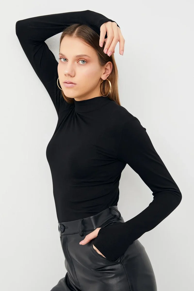 Bipantolon BIPANTOLON Women's 3-Pack Slim Fit Half Turtleneck Bodysuits