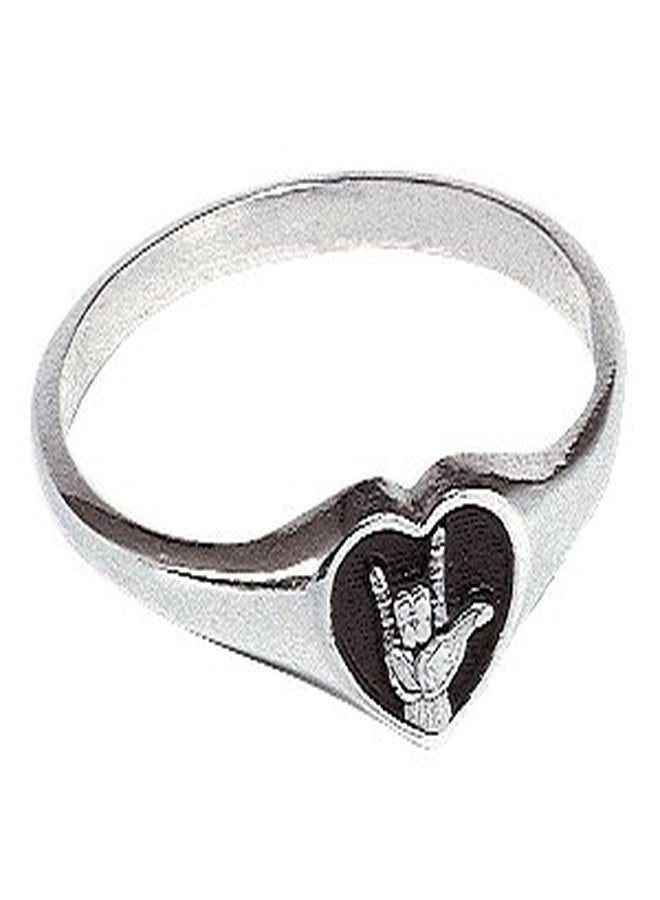LDS 0.925 Sterling Silver I Love You Sign Language Ring - LDS Ring, Sign Language Ring (9)
