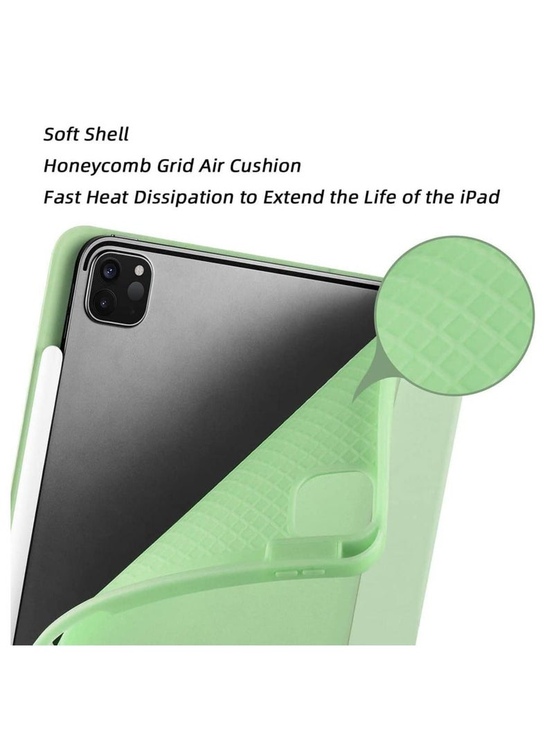 Case for iPad Pro 11 Inch 2021(3rd Gen)/2020(2nd Gen) with Pencil Holder [Support iPad 2nd Pencil Charging/Pair] Slim Trifold Stand, Smart Protective Case Cover - Image 3