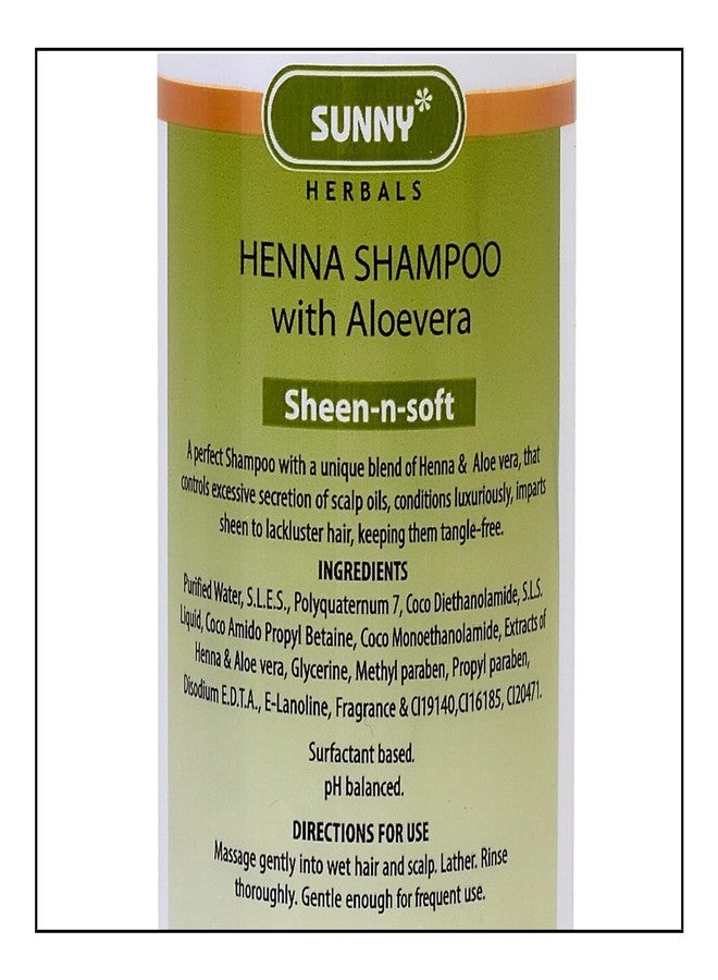 Sunny Henna Shampoo With Aloevera | Controls Excessive Secretion of Scalp Oils | Keeps Hair Tangle Free For Men & Women 250ml (Pack of 2) - Image 2