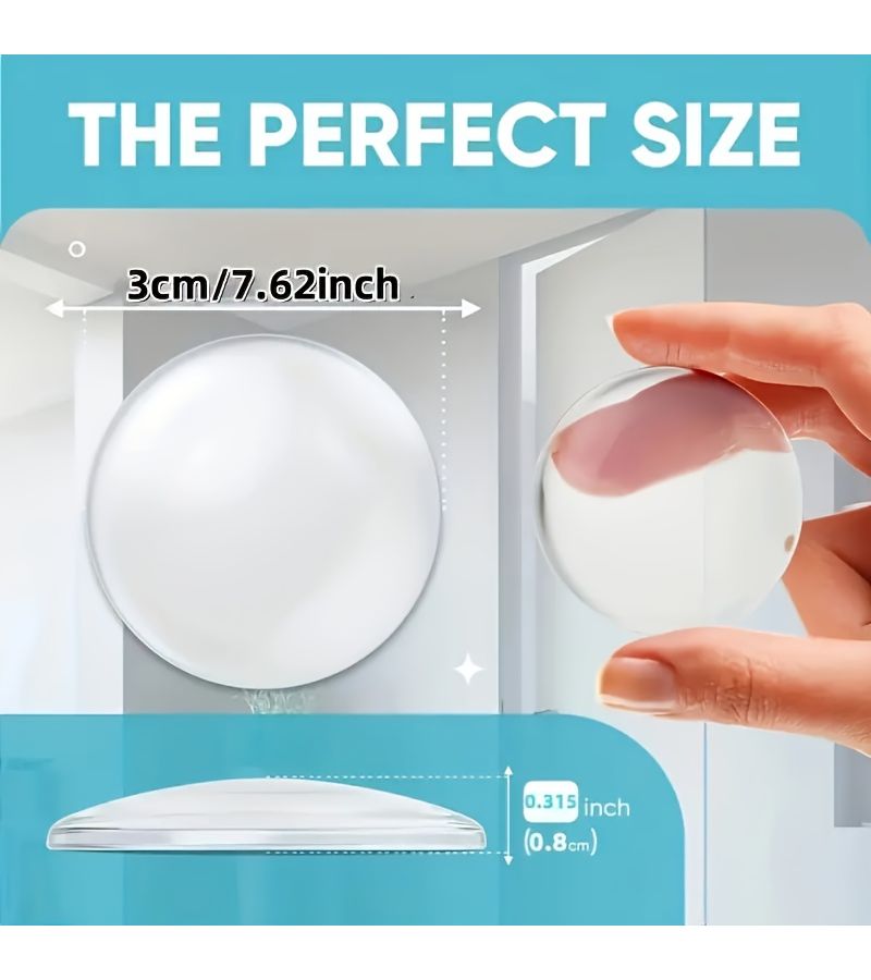 3/6/12Pcs Shock Absorbing Door Stop Self Adhesive Wall Protector Noise Reduction Easy Install Reusable - Image 3