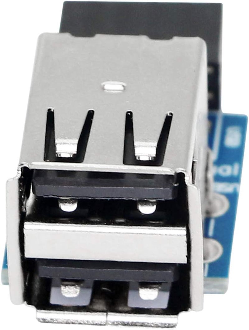SinLoon 9pin USB 20 Female Pin Dual 2 Port USB Motherboard Header AdapterDual Layer Type for PC Dual - Image 3