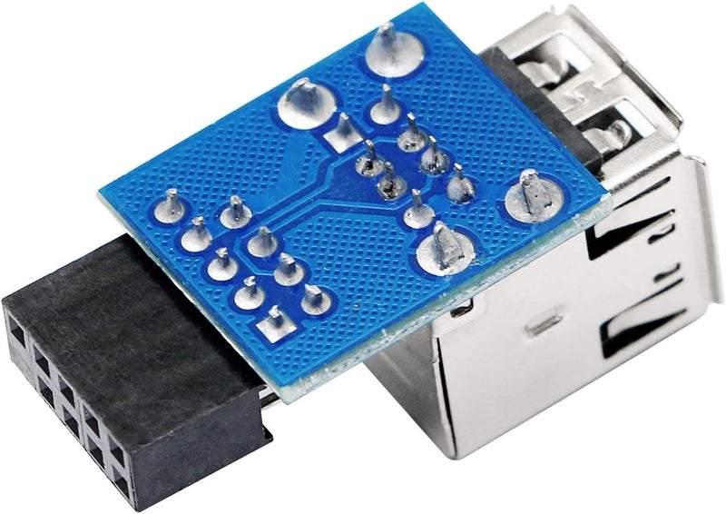 SinLoon 9pin USB 20 Female Pin Dual 2 Port USB Motherboard Header AdapterDual Layer Type for PC Dual - Image 2