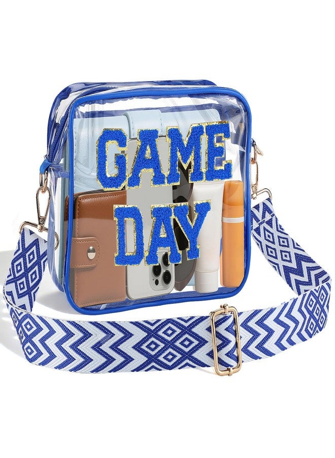 PAMASE Game Day Clear Bag for Stadium Events - 9" x 7" x 2.5" Small Crossbody Purse for Women, Perfect for Football Fans, Orange, Small, Clear Bag for Stadium Events - Image 1