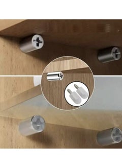 Generic 50pcs Galvanized Shelf Support with Self Drilling Screw and Anti-Slip Wood Support, Perfect for Glass Furniture, Guaranteed Maximum Stability and Easy Installation  - Image 2
