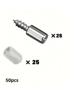 Generic 50pcs Galvanized Shelf Support with Self Drilling Screw and Anti-Slip Wood Support, Perfect for Glass Furniture, Guaranteed Maximum Stability and Easy Installation  - Image 3