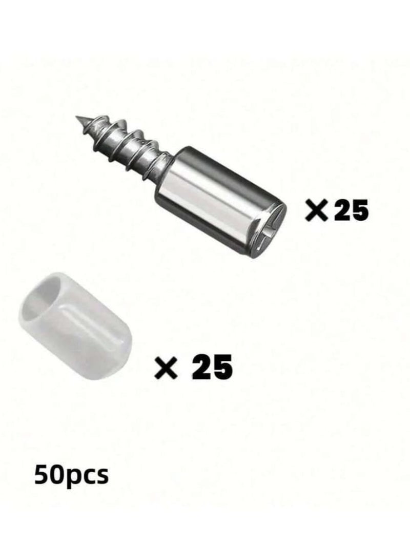 50pcs Galvanized Shelf Support with Self Drilling Screw and Anti-Slip Wood Support, Perfect for Glass Furniture, Guaranteed Maximum Stability and Easy Installation - Image 3