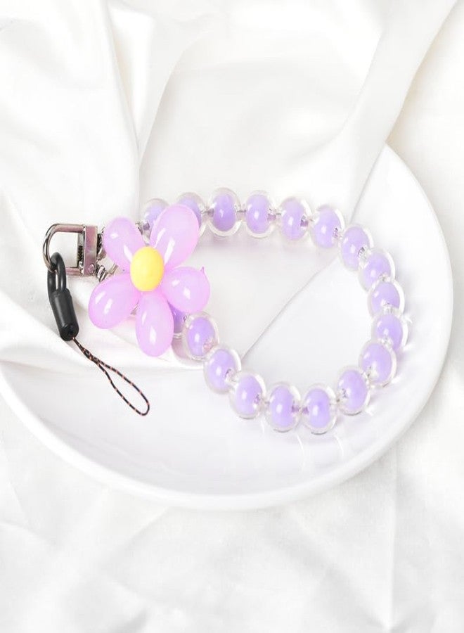 YangQian Flower Beaded Cell Phone Wrist Strap Lanyard for Women Cell Phone Chain Bracelets for Phonecase Keychain for Ladies Mobile Phones Key Chain Gifts for Friends Female Birthday Graduation Gift Ideas - Image 4