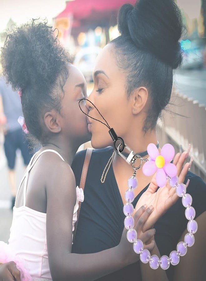 YangQian Flower Beaded Cell Phone Wrist Strap Lanyard for Women Cell Phone Chain Bracelets for Phonecase Keychain for Ladies Mobile Phones Key Chain Gifts for Friends Female Birthday Graduation Gift Ideas - Image 2