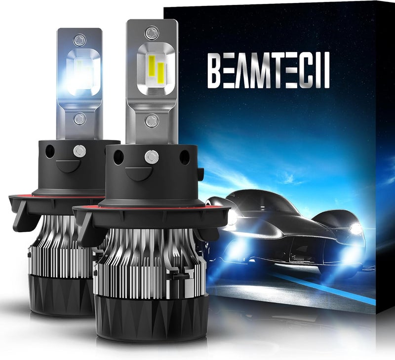 BEAMTECH H13 9008 Fog Light Bulbs - 6500K Cool White, 30mm Heatsink Base, CSP Chips (Set of 2) - Image 1