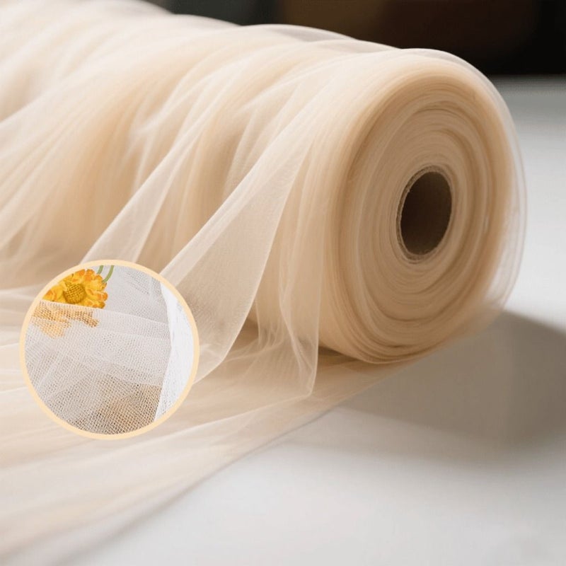 Polyester Mesh Tulle Decorative Drape White 75x2200 Cm 29 5x866 Inches Versatile Party Wedding Backdrop Venue Embellishment Holiday Gift Wrapping Material - Image 5
