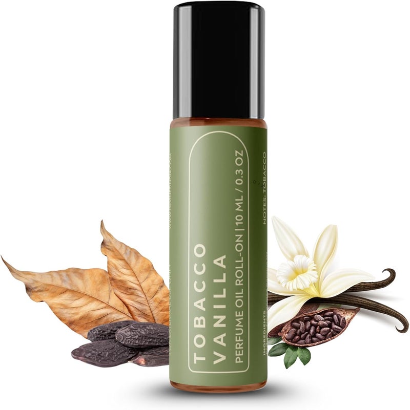 Devinez Tobacco Vanilla Perfume Oil Roll-On (10ml) - Long-Lasting Pocket Perfume, Portable Aroma Oil Blend (IFRA Certified) - Image 1