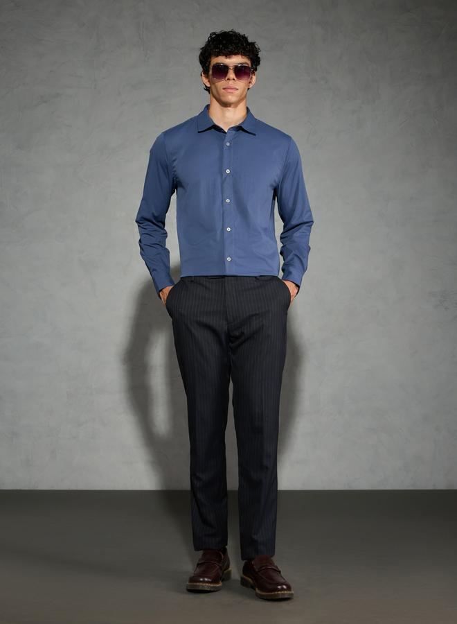 Technosport Solid Spread Collar Regular Fit Shirt - Image 5