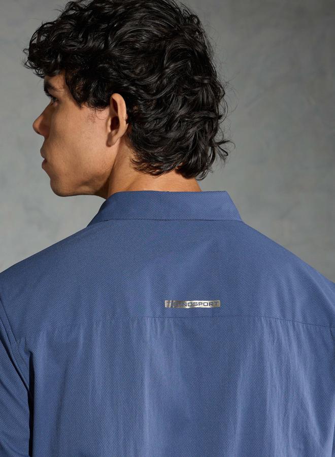 Technosport Solid Spread Collar Regular Fit Shirt - Image 3