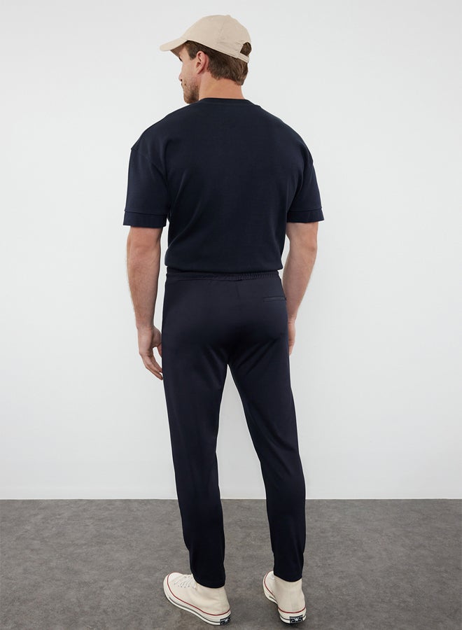 trendyol Black Slim/Slim Fit Zipper Pocket Sports Sweatpants TMNAW25EA00015 - Image 5