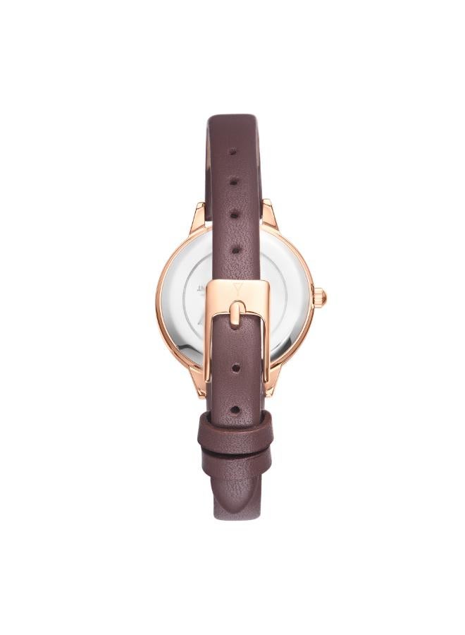 ECSTACY Women's Genuine leather Analog Watch E25511-RLDC - 28 mm - Image 3