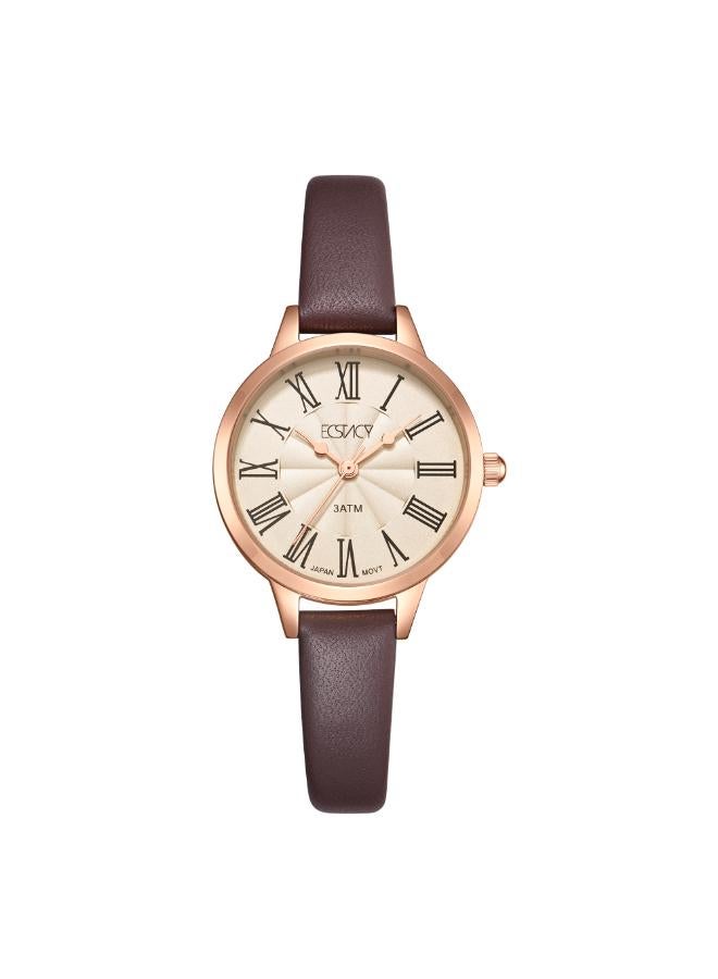 ECSTACY Women's Genuine leather Analog Watch E25511-RLDC - 28 mm - Image 1