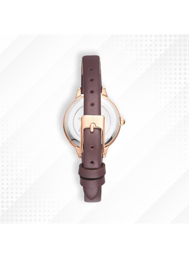 ECSTACY Women's Genuine leather Analog Watch E25511-RLDC - 28 mm - Image 5
