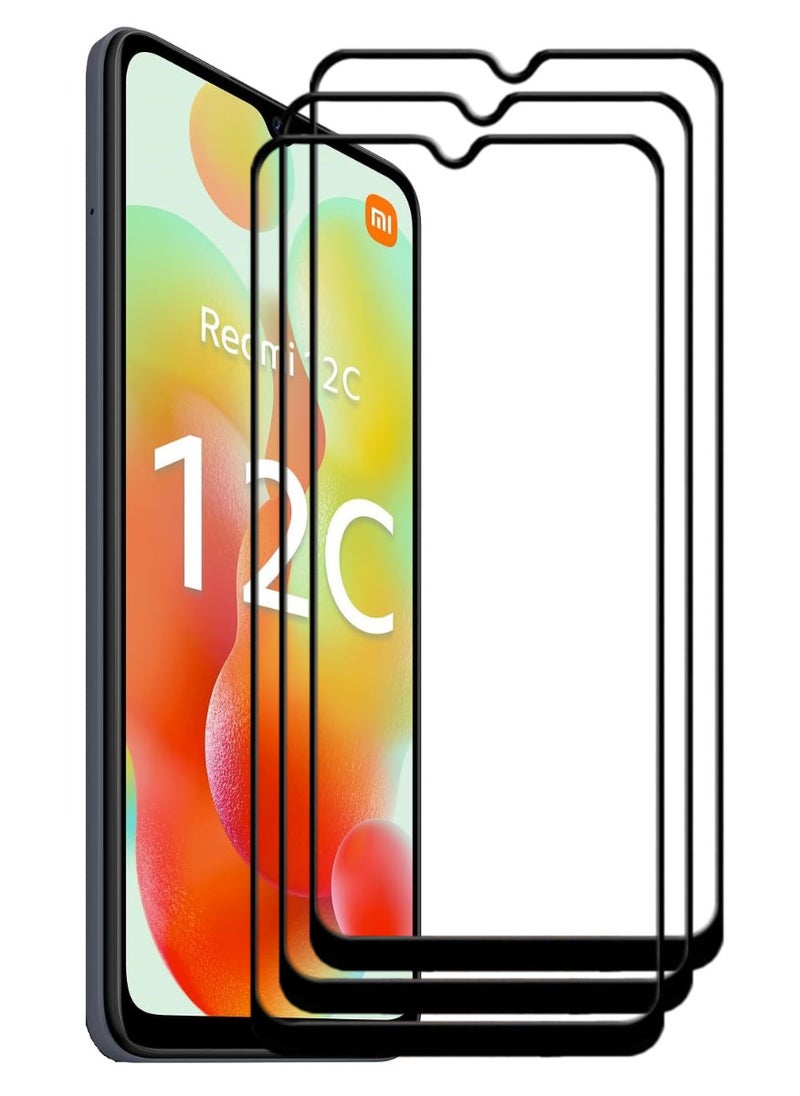ACLIX 3 Pieces Antistatic ESD Dustproof Premium Quality High Definition Tempered Glass Screen Protector Designed For Xiaomi Redmi 12C - Image 1