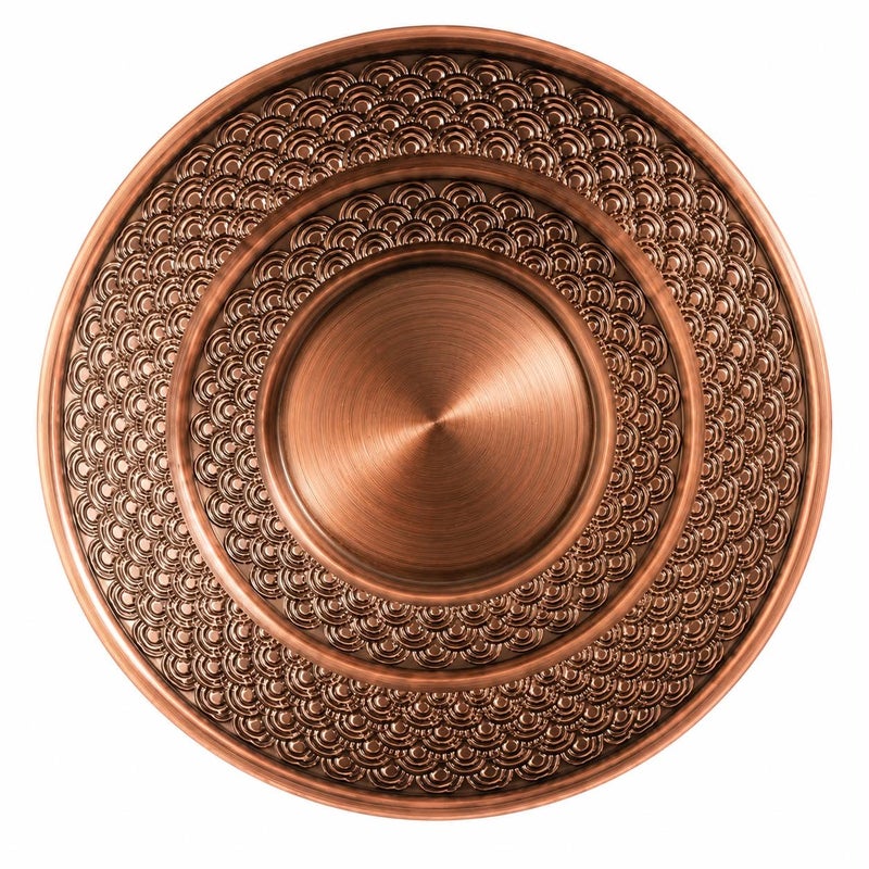 Stainless Steel Serving Plate – Premium Dish for Nuts, Dates and Sweets – Decorative Bowl Plate – Multiple Sizes (24 cm) - Image 1
