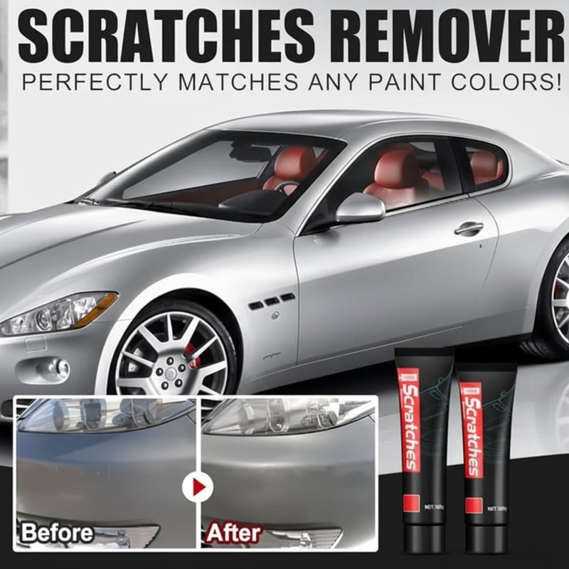 MAKINGTEC Car Scratch Removal Kit, 2Pcs Car Scratch Repair Kit, Car Paint Scratch Repair Agent, Car Scratch Remover, Grinding Polishing Restorer Paste with Sponge, Erase Car Scratches (60ML) - Image 2