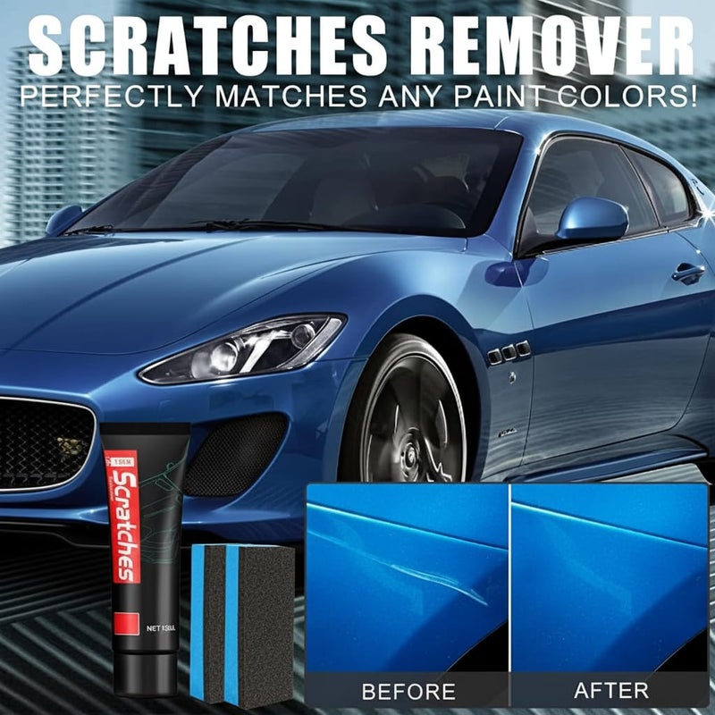 MAKINGTEC Car Scratch Removal Kit, 2Pcs Car Scratch Repair Kit, Car Paint Scratch Repair Agent, Car Scratch Remover, Grinding Polishing Restorer Paste with Sponge, Erase Car Scratches (60ML) - Image 3