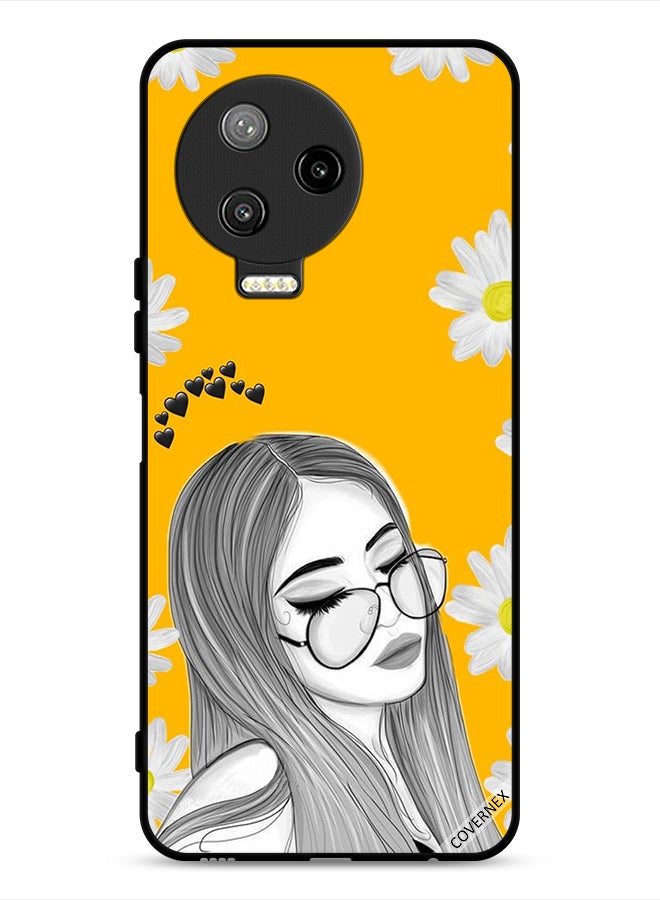 Covernex Infinix Note 12 Pro 4G Protective Case Cover Glasses Girl Art - Image 1