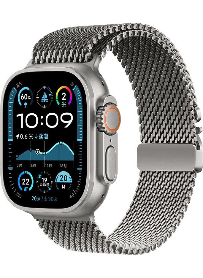 NSM Tech - Watch Ultra 49MM KRD-121 Metal Mesh Strap-Grey - Image 1