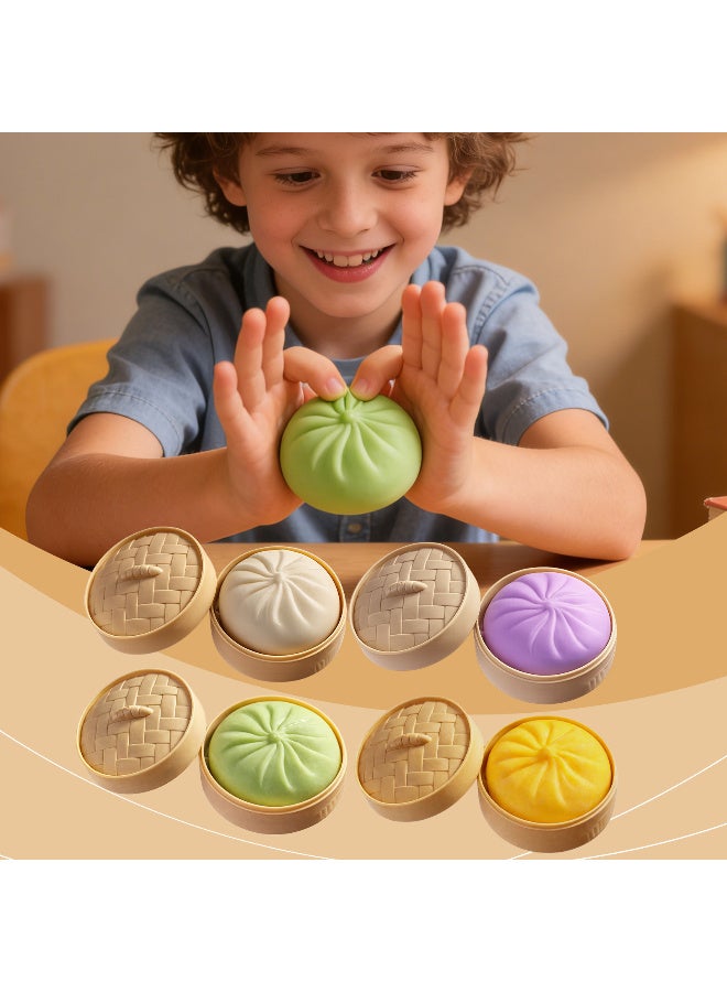 GIOIO Giant Dumpling Squishy Stress Ball With Steamer Box Small C For Anxiety Relief Kids Adults - Image 4