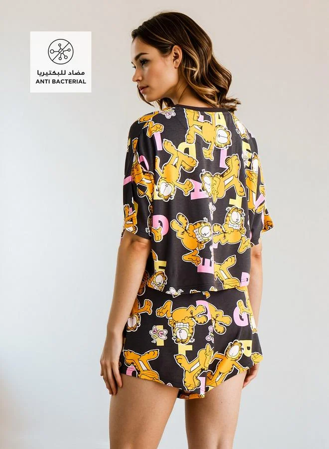 سبلاش فيڤ طقم شورت بطبعة غارفيلد بالكامل