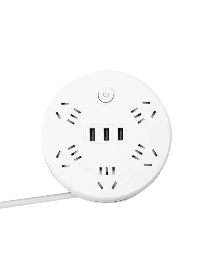 Multi-Outlet Surge Protector with USB Convenience This compact power solution combines several plug points and USB charging slots, ensuring safe, organized, and reliable energy distribution for all your everyday electronic devices.