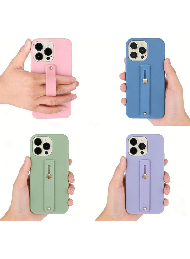 YOUGE 8Pcs Telescopic Type Back Pasting Phone Grip Strap Holder, Portable Universal Phones Soft Silicone Waterproof Finger Loop, Steady Alloy Buckle Phone Kickstand - Image 2