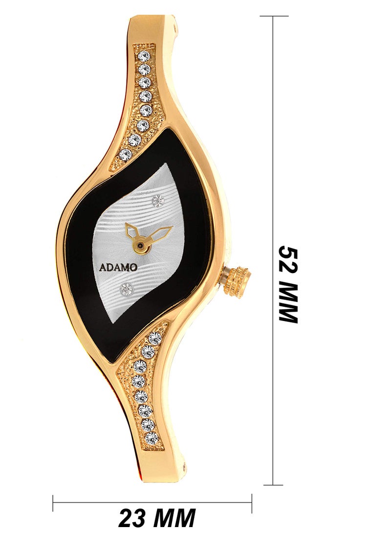 ADAMO Analog White Dial Women's Watch -9710YM01 - Image 2