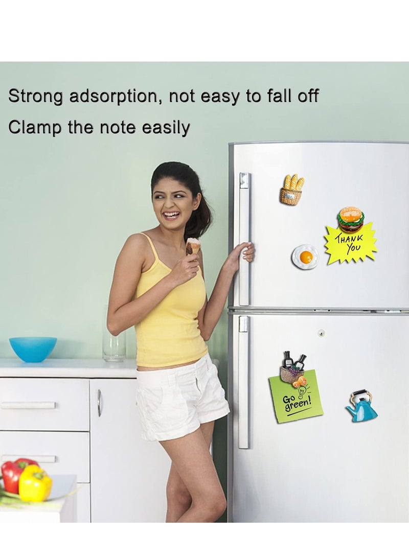 KASTWAVE Refrigerator Magnets, Fun 3d Refrigerator Magnet Decoration Simulated Food Ornaments Message Stickers for Refrigerators, Whiteboards, Maps, Calendars, and Other Magnetic Items (5 Pieces)  - Image 2