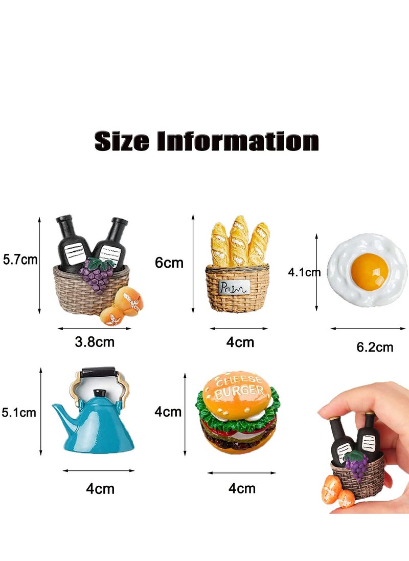 KASTWAVE Refrigerator Magnets, Fun 3d Refrigerator Magnet Decoration Simulated Food Ornaments Message Stickers for Refrigerators, Whiteboards, Maps, Calendars, and Other Magnetic Items (5 Pieces)  - Image 4
