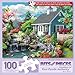 Bits and Pieces 100 Piece Jigsaw Puzzle for Adults Dream Landscape Spring Flowers Birds Jigsaw Puzzle by Alan Giana Completed Puzzle Size 15 x 19 - Image 2