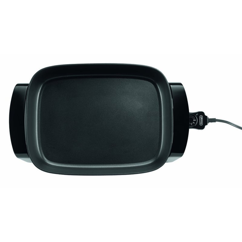 De'Longhi Electric Skillet with Tempered Glass Lid, 16" X 12", Black - Image 4