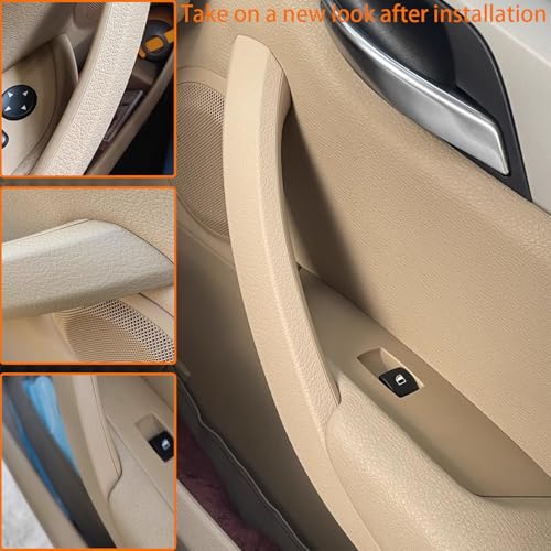 CHUANGHUI Car Door Handle for BMW X1 E84 2010-2015 28i 35i Interior Door Handles Replace Cover Car Door Handle Accessories (Beige) - Image 4