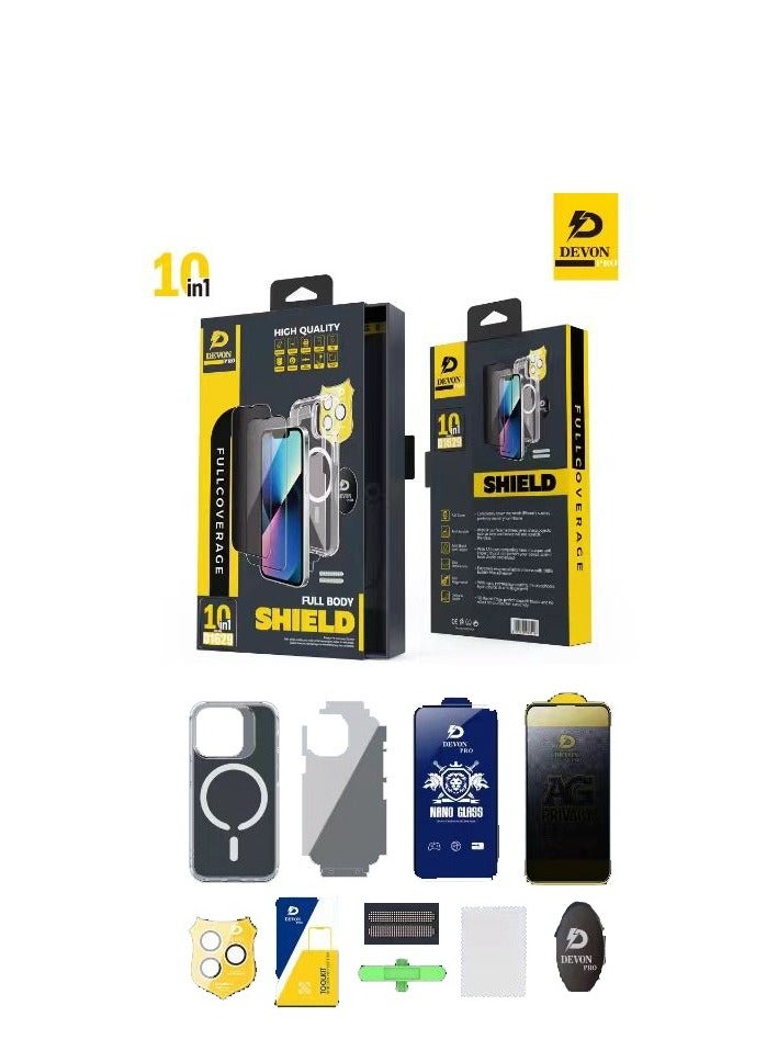 Devon iPhone 15 Pro Max Protection (Privacy Case) MagSafe 10in1 Package [iPhone Protection Package] The strongest complete protection for your phone ever - Image 3