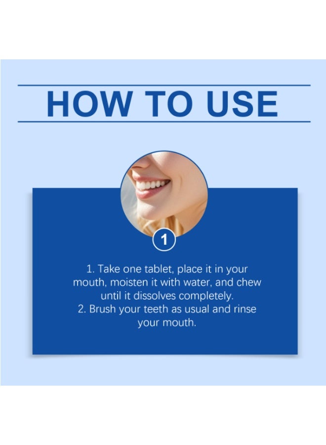 Feimuko Mouth Rinse Tablets Clean Teeth Long-Lasting Freshness | Portable Travel Pack No Need to Rinse Fresh Breath | Post-Meal Oral Care Portable Candy Tablets Suitable for Office and Travel - Image 4