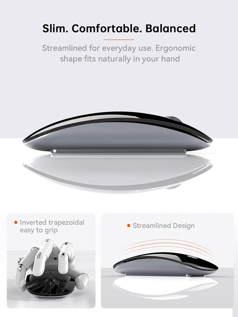 RAPIQUE R306C USB C Wireless Mouse for MacBook, Type-C 2.4GHz Portable Computer Mouse with USB-C Receiver, Silent Click, Slim Cordless Mouse, 3-Speed DPI, for iPad, Chromebook, Laptop, MacOS - Black - Image 5