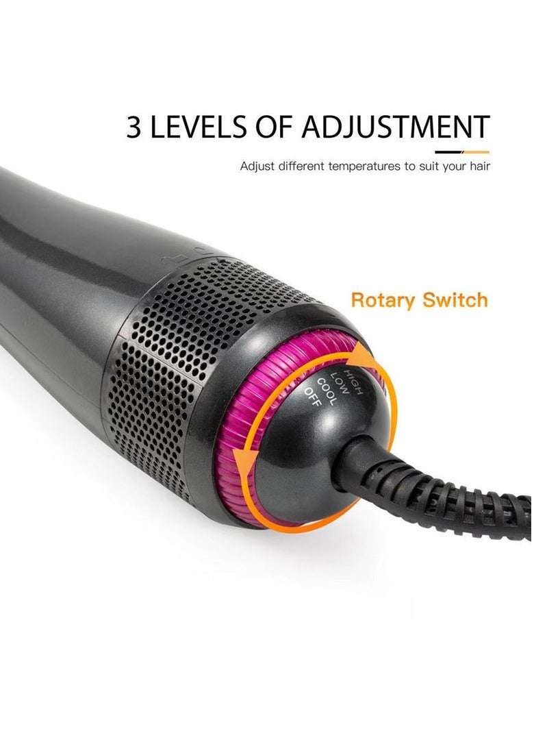 Generic 3 in 1 Hair Curling Irons and Styler, Professional 1200W Powerful Ceramic Tourmaline Negative Ion Blow Dryer Brush,3 Heat/2 Speed Settings One Step Hair Dryer and Styler  - Image 4