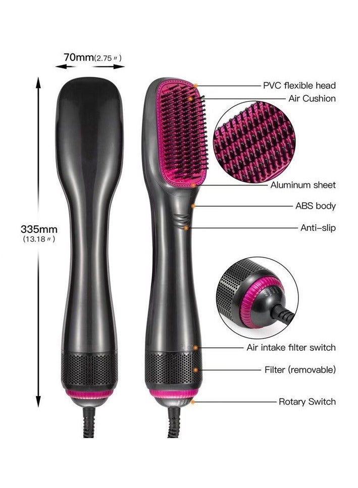 Generic 3 in 1 Hair Curling Irons and Styler, Professional 1200W Powerful Ceramic Tourmaline Negative Ion Blow Dryer Brush,3 Heat/2 Speed Settings One Step Hair Dryer and Styler  - Image 5