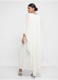 Khizana Cape Sleeved Pleated Dress  - Image 2